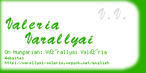 valeria varallyai business card